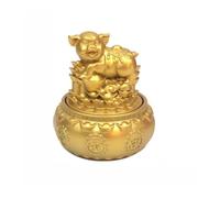 KUKUUU Statue du Zodiaque Feng Shui, Ornements de Richesse et de Bonne Chance, décoration de Bureau for la Maison(Pig)