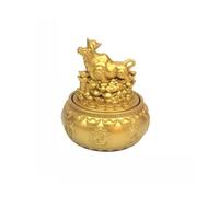 KUKUUU Statue du zodiaque Feng Shui - Ornements de richesse et de chance - Décoration pour la maison, le bureau, le bureau (vache)