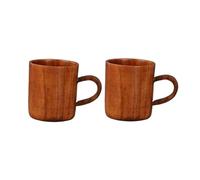 KUKUUU Tasse à café en bois avec poignée for thé, bière, eau, jus, lait(D)