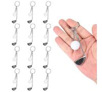Kukyller 12PCS Porte-clés de Club de Golf, Porte-clés de Club de Golf et de Balle Mini Porte-clés en Alliage Pendentifs de Golf de Sport Pendentif de Sac pour Hommes Femmes Golfeurs