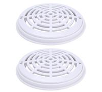 Kukyller 2 PCS Couvercle de Drain de Piscine Couvercle de Port de Vidange de Piscine Couvercle de Drain Principal Rond Raccords de Tuyau de Remplacement de Piscine pour Aspiration et