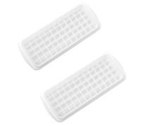 Kukyller 2 pièces 60 grilles bac à glaçons en silicone, mini plateaux à glaçons bricolage pressage démoulage moule en silicone avec couvercle pour boissons alcoolisées au café