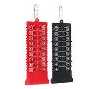 Kukyller 2pcs Compteur de Coups de Golf 18 Trous, Compteur de Coups Clicker Tableau de Bord Portable avec Porte-clés Tableau de Bord Entraînement Pratique Accessoire de Compétition