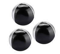 Kukyller 3PCS Balles de Jonglage, Balles de Jonglage pour Débutants et Professionnels Ensemble de Poufs de Jonglage Argent Noir Cuir PU Loisirs d'Intérieur Balle de Jonglage Portable
