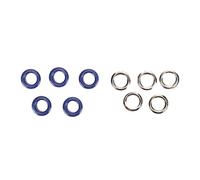 Kukyller 500 Ensembles d'Oeillets en Métal de 8 mm, Ensemble d'Oeillets en Métal Ronds en Cuivre Clair Exquis Bleu Kit Multi-Usages pour Réparation, Décoration, Production, (Bleu foncé)
