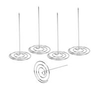 Kukyller 5pcs Vérifiez la broche, support de réception en papier Spike Ticket de restaurant en acier inoxydable pour la cuisine de bureau (Argent)