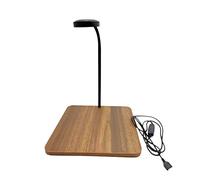 Kukyller Aquarium Light, rotatif lampe d'aquariums LED avec support de bois 3 Couleurs Changement de poisson Lampadaire pour petits tanks de poisson succulents