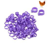 Kukyller Bandes de Poulet Jambe, 100 pièces 4 Tailles Bandes de volaille Violettes Pince sur Anneaux de Jambe Anneau de Pied de Canard Outils agricoles (16mm)