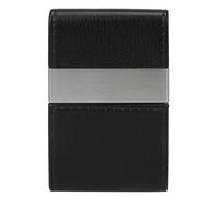 Kukyller Business Card Holder, Stainless Steel Business Card Case Slim Name Holder Double Open (black)