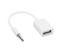 Kukyller Câble de convertisseur Jack mâle 3,5 mm vers USB Femelle, convertisseur auxiliaire vers USB, câble auxiliaire pour appareils avec Prise Audio auxiliaire