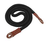 Kukyller Camera Strap, 100cm Camera Neck Shoulder Strap Round Cotton Braided Climbing Rope Shoulder Belt with attachment Ring for Photographers (Black)