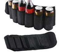 Kukyller Ceinture de bière, étui de bière, Support de Ceinture de bière, 6 Poches, Sac de Taille de bière Oxford 600d pour fêtes, Pique-niques, randonnée