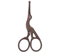 Kukyller Cigogne Ciseaux, 2 pièces en acier inoxydable rétro petits ciseaux de broderie conception de grue vintage couture couture outils de bricolage (Ciseaux grues à tête ronde marron)