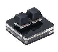 Kukyller Clavier Clavier USB à 2 Touches, Clavier de Jeu Programmable à 2 Touches Clavier de Jeu Mécanique à Une Main Type C vers USB Tout Noir pour Le Bureau à Domicile