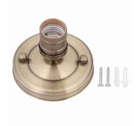 Kukyller E26 E27 Vintage Industrial Ceiling, Wall Light Base Holder Pendant Bulb Lamp Screw Socket Pendant Bulb Lamp Screw Socket (Antique Brass Color)