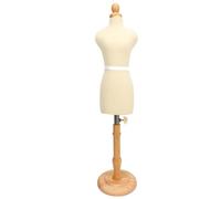 Kukyller Female Sewing Mannequin,Half Scale Dress Formfoam Body for Display and Tailor Designsewing Pinning Height Adjustable Torso with Stable Metal Base (Type 1)