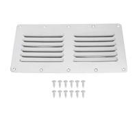 Kukyller Grille d'aération rectangulaire à persiennes pour Bateau, en Acier Inoxydable, avec vis de Fixation pour Yachts, Camping-Cars et Bateaux. (230 mm x 115 mm)