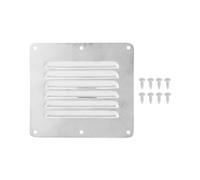 Kukyller Grille d'aération rectangulaire à persiennes pour Bateau, en Acier Inoxydable, avec vis de Fixation pour Yachts, Camping-Cars et Bateaux. (127 mm x 115 mm)