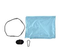 Kukyller Hamac de Yoga aérien, hamac de Yoga élastique 25 KN avec chaînes en Marguerite, Joint torique pour kit de matériel de démarrage d'entraînement de Force d'inversion (Bleu Clair)