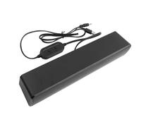 Kukyller Haut-Parleur stéréo de Bureau USB Filaire, entrée Audio 3,5 mm, Haut-Parleur Portable en Plastique, Respiration Bleue, câble Lumineux LED, contrôle du Volume, Accessoire Audio (Noire)