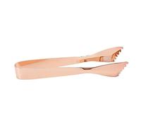 Kukyller Ice Tongs, Small Stainless Steel Sugar Tongs for Coffee Bar Home Kitchen Ice Sugar Cubes Bar Accessory (Copper Plated)