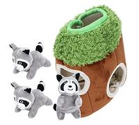 Kukyller Jouet Cache-Cache pour Chien, Arbre en Peluche pour Chien avec ratons laveurs grinçants, Jouets interactifs pour Chiots pour l'ennui pour Chiens de Petite et Moyenne Taille