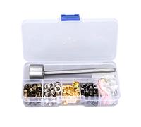 Kukyller Lot de 120 œillets multicolores avec outil d'installation et boîte de rangement pour modification de vêtements, bricolage de vêtements, ceinture en tissu cuir