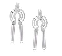 Kukyller Lot de 2 ouvre-bocaux en acier inoxydable, multi-usages pour bouteilles et divers couvercles de mise en conserve, facile à tourner, manuel, 26,7 x 8,9 cm