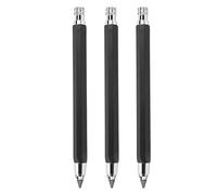 Kukyller Lot de 3 crayons de charpentier mécaniques avec taille-crayon, outils de travail du bois robustes pour architecte, dessin, écriture, croquis, 5,6 mm (Noire)