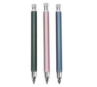 Kukyller Lot de 3 crayons de charpentier mécaniques avec taille-crayon, outils de travail du bois robustes pour architecte, dessin, écriture, croquis, 5,6 mm (Bleu Rose Vert)
