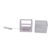 Kukyller Mini Aquarium USB, Mini Aquarium de Bureau, Lampe LED USB, boîte de réservoir, Bureau, Table à thé, décoration pour Boules d'algues, singes de mer 4,72 x 3,15 x 4,13 (White)