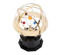 Kukyller Modèle de système Solaire, Fer et Plastique, système Solaire Rotatif Portable, modèle d'ornement en métal, décoration avec Base pour la Maison, Or, 6,3 x 4,3 Pouces