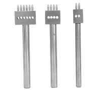 Kukyller Outil de Perforation d'Espacement Profession Outils de Perforation de Trous en Cuir Artisanat du Cuir Bricolage Ensemble de Perforation de Trous pour l'Artisanat de (Spacing 4mm (2+4+6))