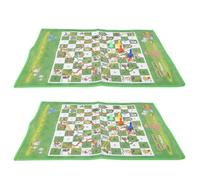 Kukyller Serpent Échecs, 2 Pièces 60x45cm Lavable Pliant Tissus Non Tissés Tapis Tapis de Sol Échelle Serpent Jeu d'échecs Jouet
