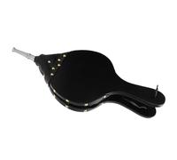 Kukyller Soufflet de cheminée, souffleur d'air Manuel en Bois avec Sangle de Suspension, pour Camping en Plein air, Barbecue, extérieur et intérieur, 15.6x7.1 Pouces (Tube doré)