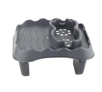 Kukyller Table de Bain à remous, Table d'appoint baignoir Pliable bac à Bain avec 2 Tasses et Trous de vidange pour Les piscines baignoires (Gris)