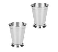 Kukyller Tasses de julep à menthe, 2pcs 400 ml de verres en acier inoxydable classiques verres de cocktails mélangés en verre tasse de bière en verre tasse de jus de jus de jus