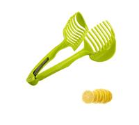 Kukyller Tomato Slicers,Abs Multipurpose Lemon Cutter Round Fruit Tongs Onion Slicers Holder Vegetable Tools Kitchen Cutting Aid