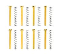 Kukyller Vis de micro Humbucker, 8 jeux de vis de montage de cadre d'anneau de micro noir, vis de montage de micro à double bobine pour le remplacement de guitare électrique (Or)