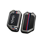 KULCSOK Coque de clé pour Jeep Wrangler Sahara 4xe JL JLUR Gladiator Willys en alliage de zinc 3 boutons - Gris