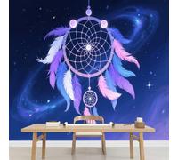 Kuletkear Attrape-Rêves Papier peint photo grand Vortex Cosmique format autocollant mural imperméable pour chambre d'enfant chambre de fille décoration de fête mariage cadeau 495x353cm