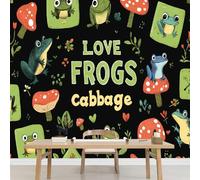 Kuletkear Champignon Grenouille Papier peint 3D Animaux De La Forêt thème hôtel salon télévision canapé décoration murale décoration d'intérieur 826x589cm