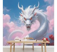 Kuletkear Fleurs De Dragon Papier peint 3D Animaux Fantastiques thème hôtel salon télévision canapé décoration murale décoration d'intérieur 400x280cm