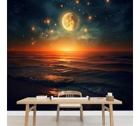 Kuletkear Océan Papier peint Univers amovible décoration d'intérieur pour salon chambre télévision chambre d'enfant fille 350x245cm