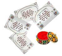 KULIA®6 Paquets Marron Bindi Tatouage Autocollant Gemmes de Visage Bollywood PartyWear Autocollant de Front Bindi Bijoux de Mode Tatouages Autocollant Tikka Indien Ethnique Femmes Bindi
