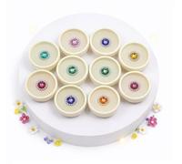 KULIA® Bindi rond en cristal tatouages Tikka pour le front autocollants multicolores pour le visage produit de beauté accessoires de mariée boîte de 12 pièces style Bollywood tailles assorties