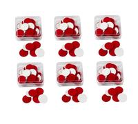 KULIA Bindi Rond Rouge - Lot de 6 Boîtes - Bindis en Velours Autocollants de Grande Taille pour Femme - Motifs Frontaux aux Couleurs Assorties avec Boîte de Rangement - Tikka Indien pour Usage
