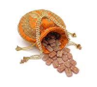 KULIA® Jeu de pierres runiques en cristal avec pochette brodée 25 pièces Elder Futhark et symboles Reiki Runes en Pierre de Soleil pour débutants Équilibrage des chakras Pierres runiques artisanales