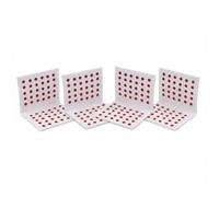 KULIA Maroon Dots Kumkum Bindi Polka Dots Front Tikka Maroon Stickers Femmes Accessoires de mariée Bijoux de visage de mariage Bollywood Party Taille moyenne Ethnique Bindi Gems de visage Lot de 4