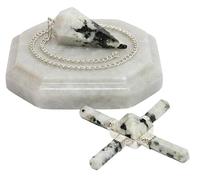 KULIA MoonStone Pendulum Pendule radiesthésie Feng Shui avec générateur pyramidal en pierre naturelle (pierre de lune) ; objet décoratif pour autel ou pratique Reiki, idéal comme cadeau pour femme.